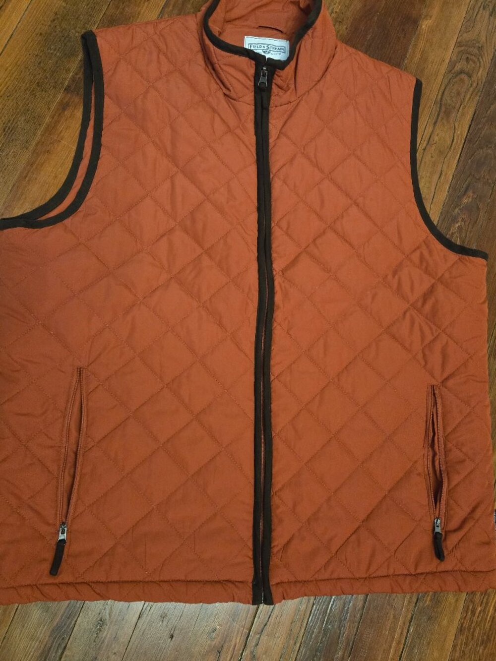 Field and Stream Orange Vest Like New Mens XL